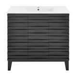 Swiss Madison SM-BV471B Cascade 36" Bathroom Vanity - Black With Sink