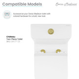 Swiss Madison SM-CH07G Dual Push Button Toilet Flush Hardware - Brushed Gold (SM-2T120)