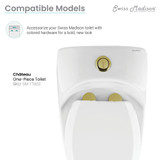 Swiss Madison SM-CH05G Dual Push Button Toilet Flush Hardware - Brushed Gold (SM-1T803)
