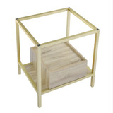 Swiss Madison SM-BV720KG-C Beau 24 Freestanding, Bathroom Vanity in Oak and Gold - Cabinet Only