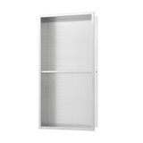 Swiss Madison SM-DWN01C Voltaire 12" x 24" Stainless Steel Double Shelf Wall Niche - Matte Chrome