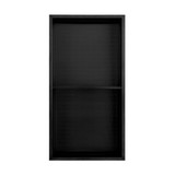 Swiss Madison SM-DWN00MB Voltaire 12" x 24" Stainless Steel Double Shelf Wall Niche - Matte Black