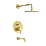 Swiss Madison SM-STF00BG Ivy Single-Handle 1-Spray Tub and Shower Faucet in Brushed Gold (Valve Included)