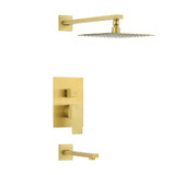 Swiss Madison SM-STF01BG Concorde Single-Handle 1-Spray Tub and Shower Faucet - Brushed Gold (Valve Included) Swiss Madison SM-STF01BG Concorde Single-Handle 1-Spray Tub and Shower Faucet - Brushed Gold (Valve Included)