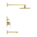 Swiss Madison SM-STF01BG Concorde Single-Handle 1-Spray Tub and Shower Faucet - Brushed Gold (Valve Included) Swiss Madison SM-STF01BG Concorde Single-Handle 1-Spray Tub and Shower Faucet - Brushed Gold (Valve Included)
