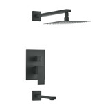Swiss Madison SM-STF01MB Concorde Single-Handle 1-Spray Tub and Shower Faucet in Matte Black (Valve Included)