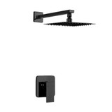 Swiss Madison SM-SH01MB Concorde Single-Handle 1 Spray 8" Wall Mounted Fixed Shower Faucet in Matte Black (Valve Included)