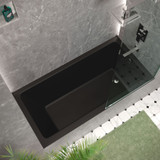 Swiss Madison Voltaire 60" X 30" Right-Hand Drain Alcove Bathtub - Matte Black - SM-DB560MB