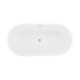Swiss Madison SM-FB590MBMW Claire 60" Freestanding Bathtub - Matte Black and Matte White Swiss Madison SM-FB590MBMW Claire 60" Freestanding Bathtub - Matte Black and Matte White