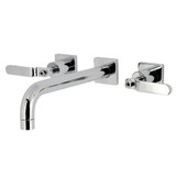 Kingston Brass Whitaker Two-Handle Wall Mount Roman Tub Faucet, Polished Chrome - KS6021KL