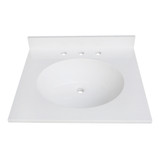 Kingston Brass Wimbeldon 25" Solid Surface Vanity Top & Sink , Glossy White - KVPB2522A38