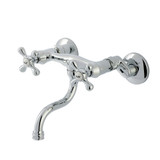 Kingston Brass Wall Mount Bathroom Faucet, Polished Chrome - KS2111AX