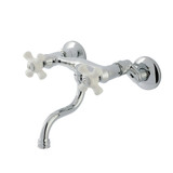 Kingston Brass Wall Mount Bathroom Faucet, Polished Chrome - KS2111PX