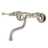 Kingston Brass Wall Mount Bathroom Faucet, Brushed Nickel - KS315SN