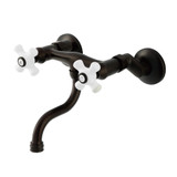Kingston Brass Wall Mount Bathroom Faucet, Oil Rubbed Bronze - KS2115PX
