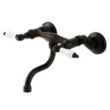 Kingston Brass Wall Mount Bathroom Faucet, Oil Rubbed Bronze - KS2115PL