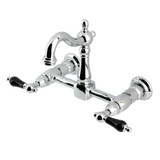 Kingston Brass Duchess Two-Handle Wall Mount Kitchen Faucet, Polished Chrome - KS2441PKL