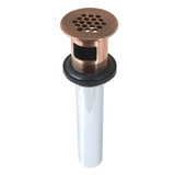 Kingston Brass Grid Drain with Overflow, Antique Copper - KB500AC