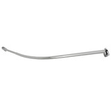Kingston Brass Edenscape 60"-72" Stainless Steel Adjustable Single Curved Shower Curtain Rod, Polished Chrome - CC6721