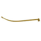 Kingston Brass Edenscape 60"-72" Stainless Steel Adjustable Single Curved Shower Curtain Rod, Brushed Brass - CC6727
