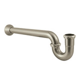 Kingston Brass 1-1/4" P-Trap with Bell Flange, 18" Length, 18 Gauge, Brushed Nickel - CC5188