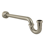 Kingston Brass 1-1/2" P-Trap with Box Flange, 19" Length, 18 Gauge, Brushed Nickel - CC6128