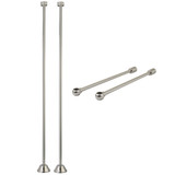 Kingston Brass Vintage Straight Supply Line with Wall Bracket Combo, Brushed Nickel - CCK488