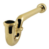 Kingston Brass 1-1/4" (or 1-1/2") x 1-1/2" P-Trap with Box Flange, 13-1/16" Length, 18 Gauge, Polished Brass - CC4242