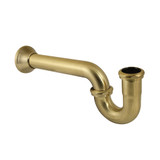 Kingston Brass 1-1/4" (or 1-1/2") x 1-1/2" P-Trap with Bell Flange, 13-1/16" Length, 18 Gauge, Brushed Brass - CC2247