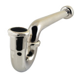 Kingston Brass 1-1/2" P-Trap with Box Flange, 13-1/16" Length, 18 Gauge, Polished Nickel - CC4126