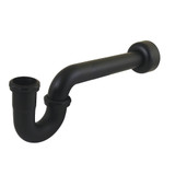 Kingston Brass 1-1/2" P-Trap with Box Flange, 13-1/16" Length, 18 Gauge, Matte Black - CC4120MB