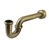Kingston Brass 1-1/2" P-Trap with Box Flange, 13-1/16" Length, 18 Gauge, Antique Brass - CC4123