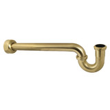 Kingston Brass 1-1/4" P-Trap with Box Flange, 18" Length, 18 Gauge, Brushed Brass - CC6187