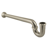 Kingston Brass 1-1/2" P-Trap with Bell Flange, 24" Length, 18 Gauge, Brushed Nickel - CC7128