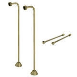 Kingston Brass Vintage Single Offset Supply Line with Wall Bracket Combo, Antique Brass - CCK463