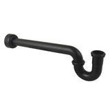 Kingston Brass 1-1/2" P-Trap with Box Flange, 19" Length, 18 Gauge, Matte Black - CC6120MB