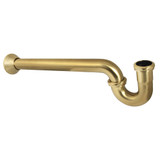 Kingston Brass 1-1/2" P-Trap with Bell Flange, 19" Length, 18 Gauge, Brushed Brass - CC5127