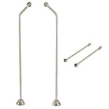 Kingston Brass Vintage Double Offset Supply Line with Wall Bracket Combo, Polished Nickel - CCK476