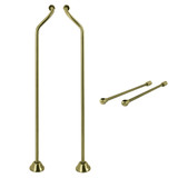 Kingston Brass Vintage Double Offset Supply Line with Wall Bracket Combo, Antique Brass - CCK473