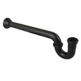 Kingston Brass 1-1/2" P-Trap with Bell Flange, 24" Length, 18 Gauge, Matte Black - CC7120MB