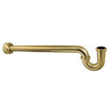 Kingston Brass 1-1/4" (or 1-1/2") x 1-1/2" P-Trap with Box Flange, 24" Length, 18 Gauge, Brushed Brass - CC9247
