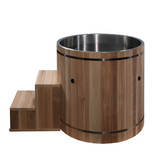 Golden Designs Dynamic Cold Therapy Barrel - 316 Ultra Stainless Steel with Pacific Cedar Exterior - DCT-B-042-USSPC