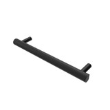 Amba Modello i Round Hardwired Single Bar Towel Warmer - 20" Long - 10 Watt - Matte Black - i20RO.MB