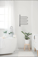 Amba SL3-B Swivel Loop Hardwired & Plug-in Combo Towel Warmer with 3 Looped Bars - Brushed