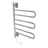 Amba SL3-P Swivel Loop Hardwired & Plug-in Combo Towel Warmer with 3 Looped Bars - Polished