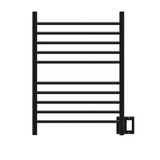 Amba Radiant Hardwired + Plug-in Combo Straight 10 Bar Towel Warmer - Matte Black - RWH-SMB