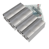 Amba Square Bracket Pack (qty4) for Quadro, Vega & Modello i - Brushed Stainless - AE-BPS4-B