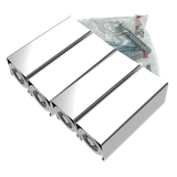 Amba Square Bracket Pack (qty4) for Quadro, Vega & Modello i in Polished Stainless - AE-BPS4-P
