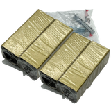 Amba Square Bracket Pack (qty4) for Quadro, Vega & Modello i in Satin Brass - AE-BPS4-SB