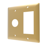 Amba AJ-DGP-SB Double Gang Plate in Satin Brass